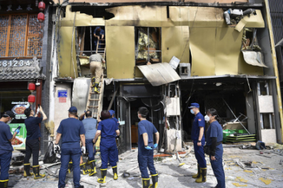 Four people have been detained in connection with the 31 fatal explosion at a China restaurant