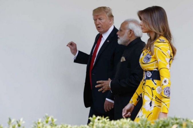 Prime Minister Narendra Modi met the U.S. President Donald Trump