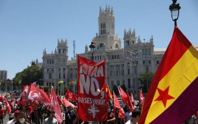 Thousands of protesters gather in Madrid to oppose NATO summit