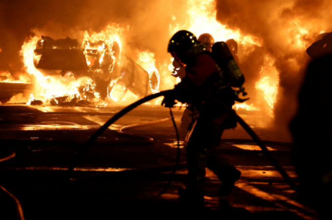 French unrest flares up for a second night after a teenager was shot by police