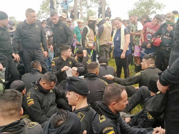 In Colombia an anti-oil company protest resulted in two deaths and numerous police hostages
