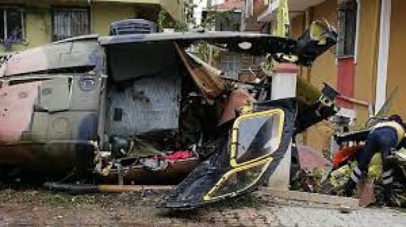 तुर्की में हेलीकाप्टर दुर्घटनाग्रस्त होने से 4 हुए घायल