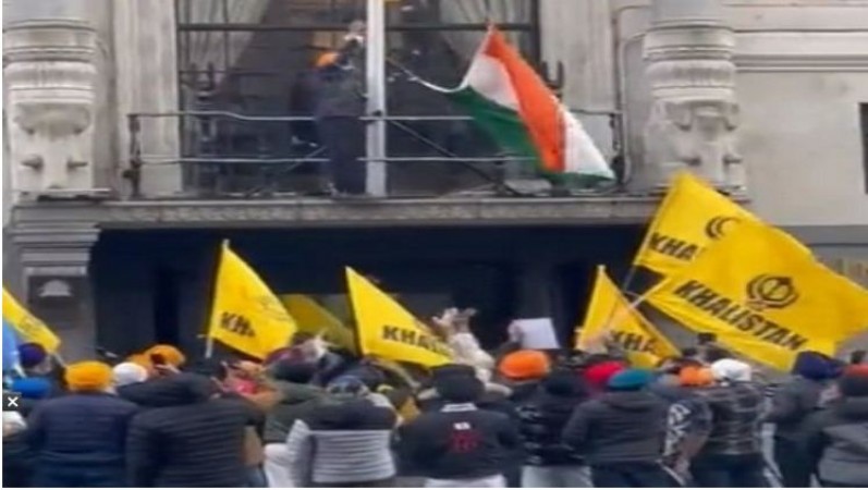 Khalistani elements pull down Indian flag in London; British envoy taken to task