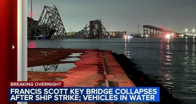 Baltimore's Francis Scott Key Bridge Collapses After Collision with Cargo Ship