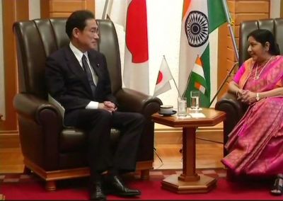 9th India-Japan Strategic Dialogue: Swaraj meets Fumio Kishida