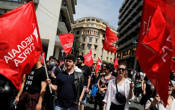 Thousands of Greeks protest against the energy crisis and rising costs