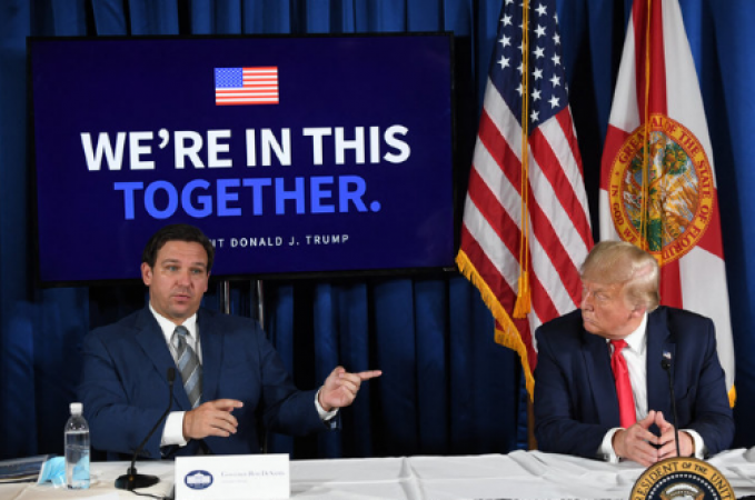 Trump trouncing DeSantis in the 2024 election because of 