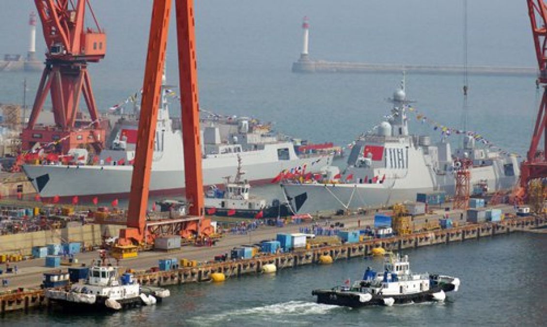 Big Boost to Chinese Navy: launch of 2 types of 052 D guided missile destroyers