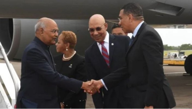 Prez Kovind arrives in Jamaica, hold talks with Guv-General Patrick Allen, PM Andrew Holness