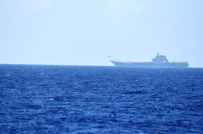 Returning to the West Pacific for live-fire training are Chinese warships