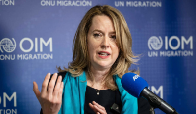 American replaces her European boss as the first female director of the UN Migration Agency