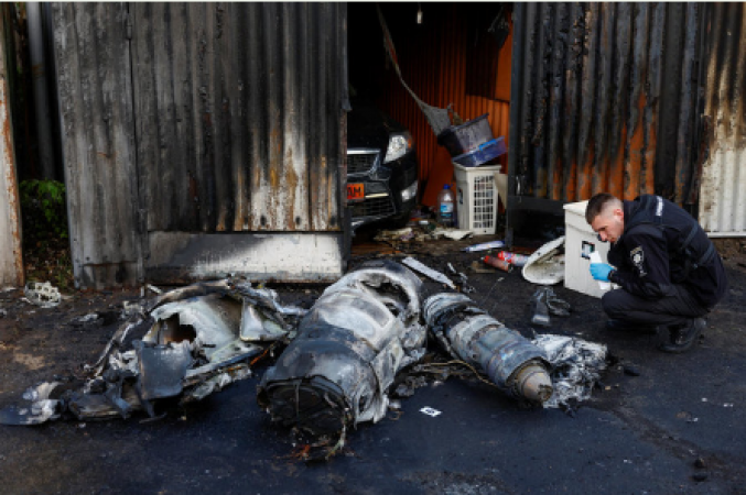 Kyiv hears loud explosions; debris sets building on fire