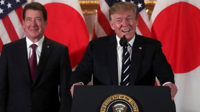 Trump arrives in Tokyo With Remarks About Trade Imbalance