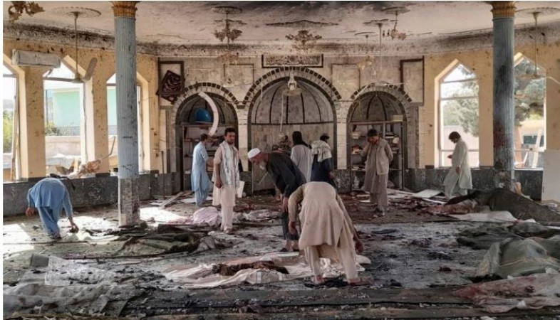 Bomb explodes inside Afghan mosque, killing 2 people, injuring 17 more