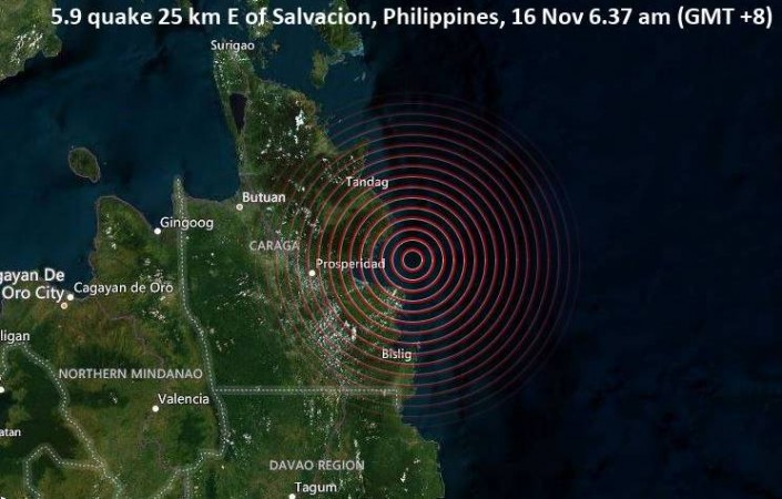 6.0 Magnitude Earthquake Jolts Philippines today, November 16