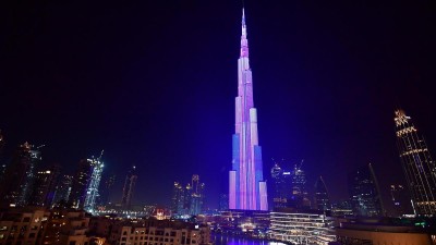 Burj Khalifa at UAE paid honors on the 151st birthday of Gandhi