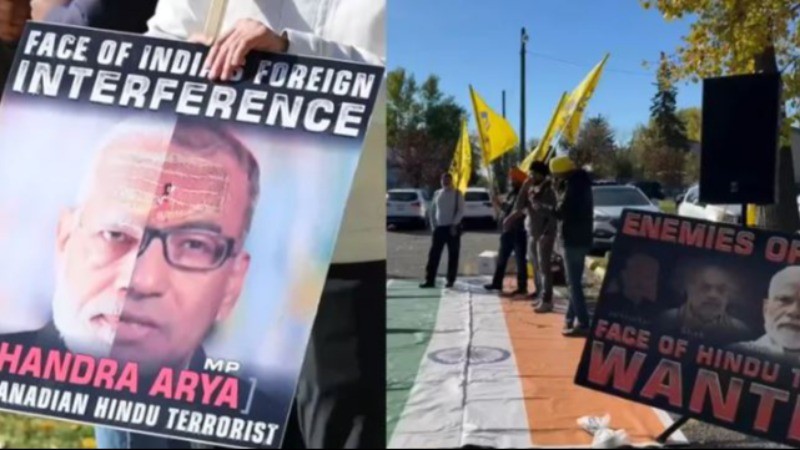 Pro-Khalistani Protesters Target MP Chandra Arya at Canadian Event, Escalating Tensions