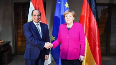 मिस्र के प्रेज व जर्मन चांसलर ने क्षेत्रीय मुद्दों और द्विपक्षीय संबंधों पर की चर्चा