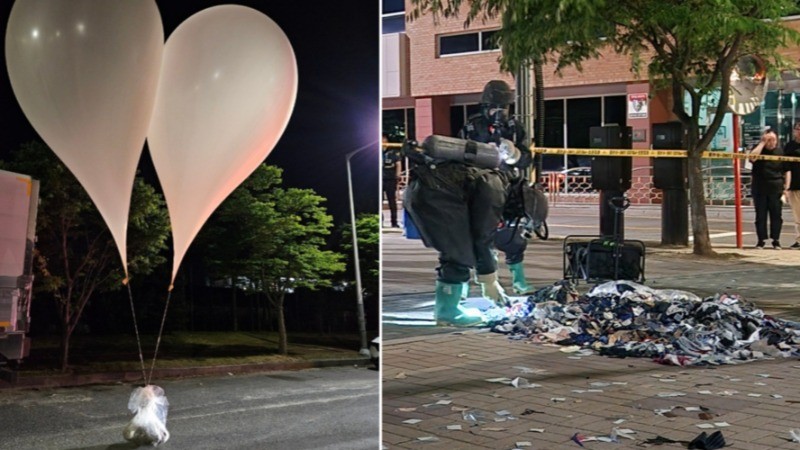 North Korea Launches 20 Balloons Filled with Trash into South Korea