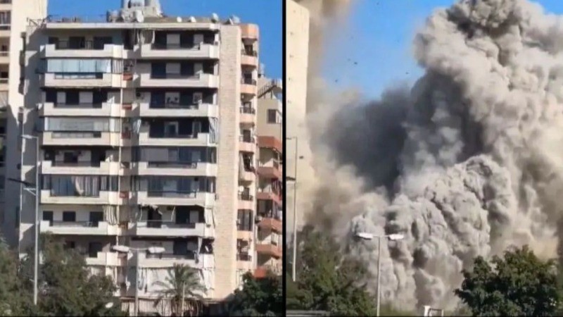 Missile Strike Levels Apartment Building in Beirut Amid Escalating Tensions