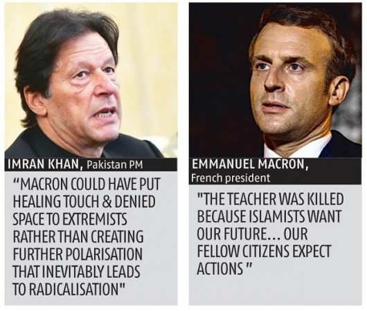 पाकिस्तान के प्रधानमंत्री ने फ्रांस के राष्ट्रपति इमैनुएल पर लगाए आरोप