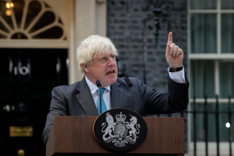 UK's Boris Johnson bids farewell, calling himself a 