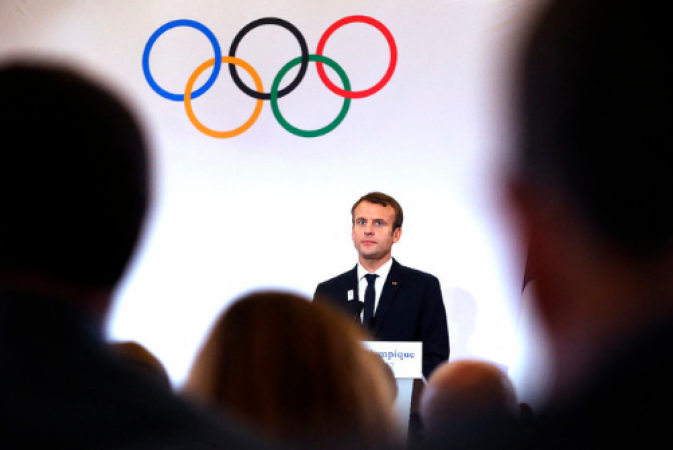 French President Calls for Russian Flag Ban at 2024 Paris Olympics Over Alleged War Crimes