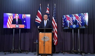 यूएस, यूके, ऑस्ट्रेलिया ने की नई त्रिपक्षीय सुरक्षा साझेदारी की घोषणा