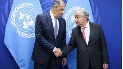 Russian Foreign Minister Discusses Key Issues with UN Secretary-General in New York