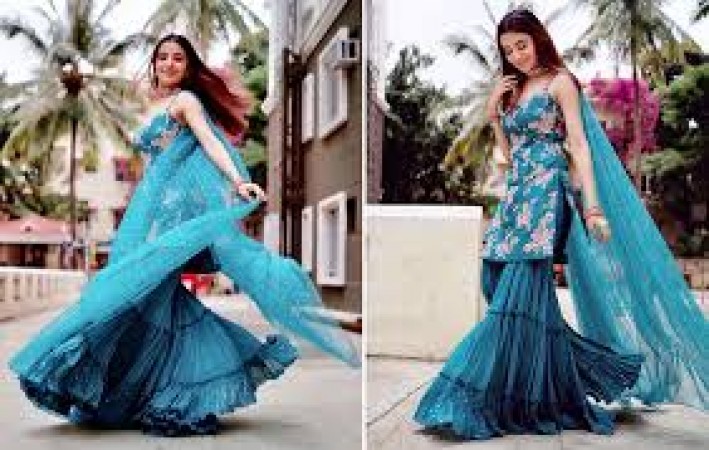 How to look stylish in Sharara suit
