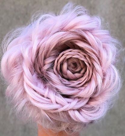 Braided rose hairstyle is a new styling trend