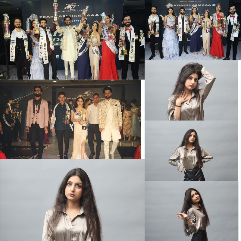 Gunjan Singh Chouhan The Winner of Miss Teen India 1st Runner Up & Best Skin of Modeling Icon Mr Miss Mrs Starface India 2022 Presented By Modeling Icon
