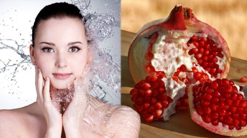 Natural face pack made of pomegranate removes facial scars