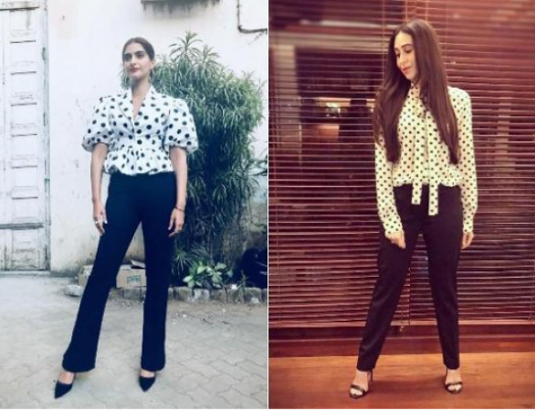 What do you think Karisma or Sonam Kapoor: Who looked gorgeous in a polka-dotted outfit?
