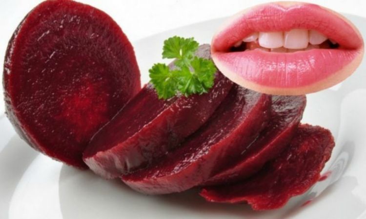 Black lips will make pink with beetroots