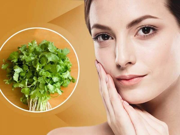Use coriander leaves to get rid of facial scars