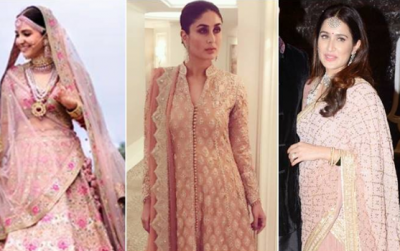 From Anushka to Sagarika: Bollywood celebs  nailed blush pink this wedding season