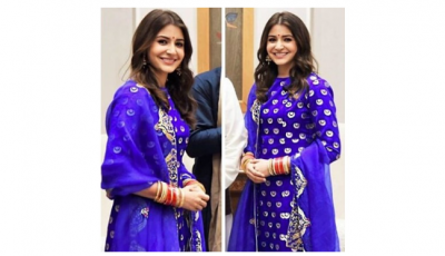Have a look: Amazing look of Anushka after marriage in Raw Mango’s royal blue