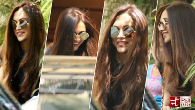 Photos! When Deepika flaunts her shiny straight hair