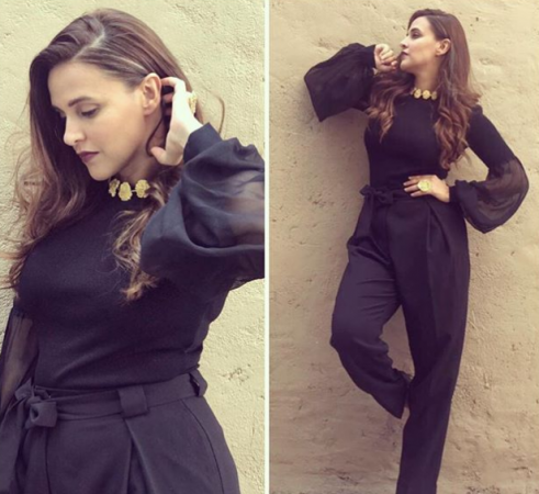Neha Dhupia's outfit is perfect for office going