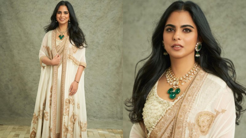 If the bride's sister also wants to look beautiful, then definitely try this special outfit of Isha Ambani