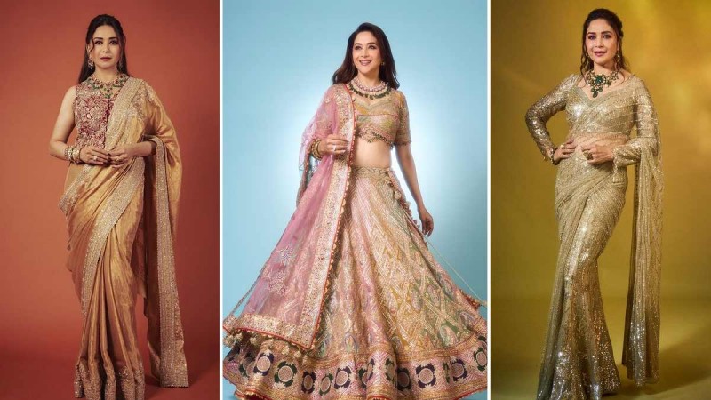 Channel Your Inner Madhuri Dixit on Your Wedding Day with This Stunning Outfit!