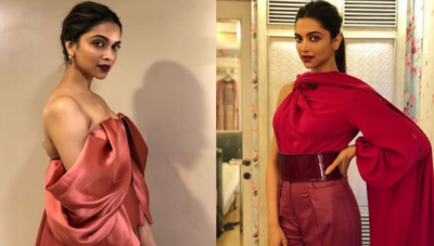 In Pics! Deepika Padukone's breathtaking outfit in different shades of red during Padmavati promotions