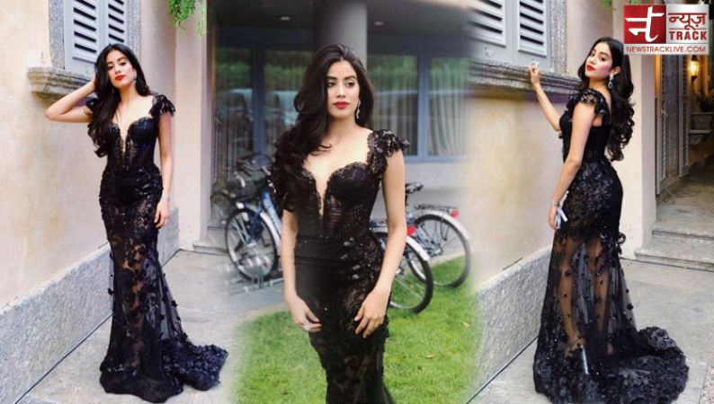 Try this - Janhvi Kapoor's eternal beauty look in  black cocktail dress