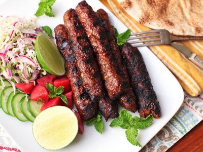 Add colours to your meal with Tricolor Seekh Kebab