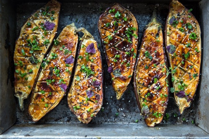 Miso roasted eggplant recipe