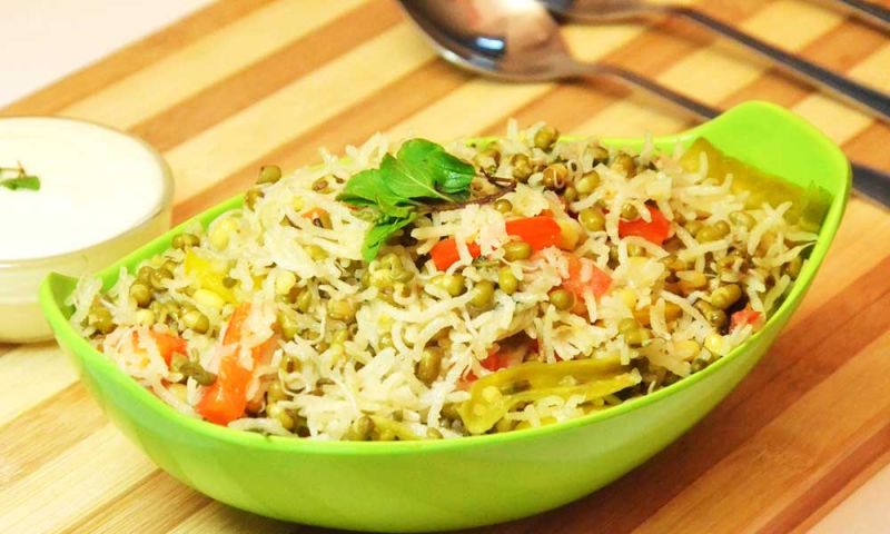 Green Sprout Pulao is a healthy meal