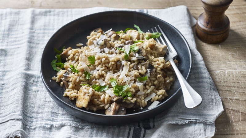 Chicken and mushroom risotto recipe