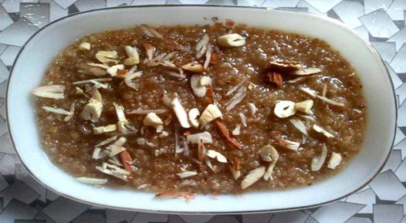 The mouth watering Daliya Sheera recipe