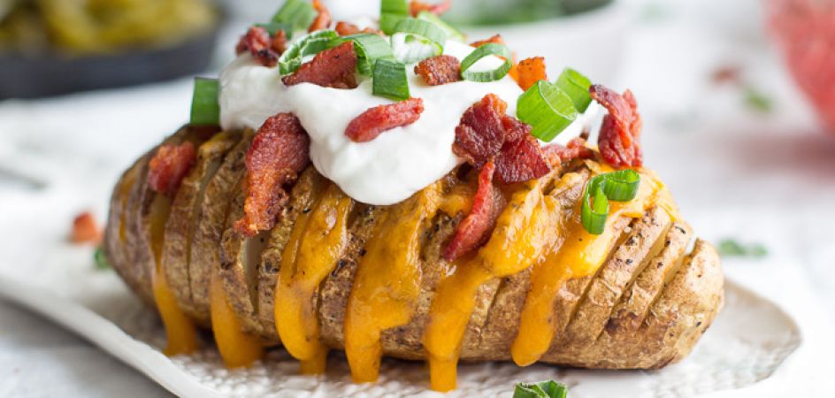 Flavour  Loaded Hasselback Potatoes And Dip Recipe